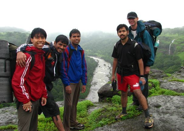 Overlooking a scenic river which we would eventually have to cross